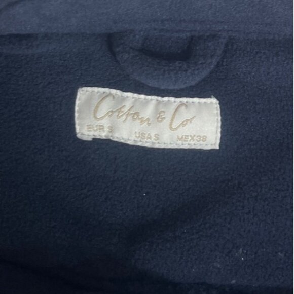 Cotton & Co Button Up Fleece Jacket Shirt Shacket Mens Small Blue New - Picture 5 of 10